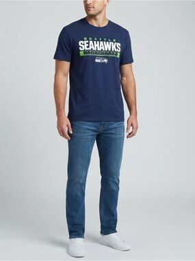 NFL Seattle Seahawks T-Shirt Blue Men's Size XL Football Graphic Tee 100% Cotton
